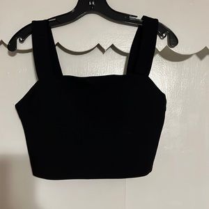 Silence + Noise Black Crop Top